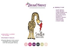 Santa Surveillance | Fun Giraffe SVG | Funny Christmas SVG Product Image 2
