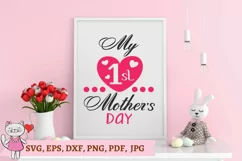 My first mother's day SVG PNG EPS DXF, for girl Product Image 2