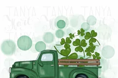 Clover Trefoil Png Green Truck Spring Design Sublimation Product Image 3
