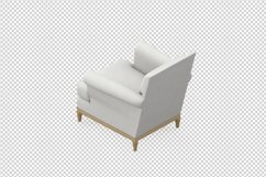 Isometric Arm Chair 3D isolated render Product Image 1