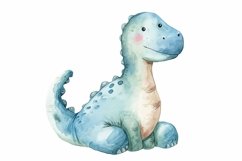 Watercolor Cute Iguanodon Dinosaur Cartoon Product Image 3