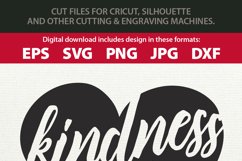Kindness Matters in Heart Clipart &amp; SVG Cutting File Product Image 2