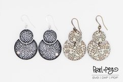 Floral Burst 2 Options 2Part Laser Engraved Earring Download Product Image 1