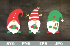 Christmas gnomes. Gnome SVG. Shirt designs. Gnome png. Product Image 1