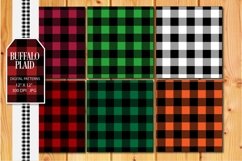 Buffalo plaid Digital Pattern papers set of 6 Product Image 1