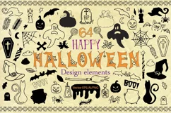 Halloween Doodle Vector clipart - Free Design of The Week Product Image 2