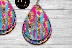 Sunflowers earrings sublimation, earrings sublimation design Product Image 2