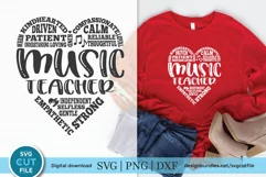 Music Teacher svg - a school music teacher svg for crafters Product Image 1