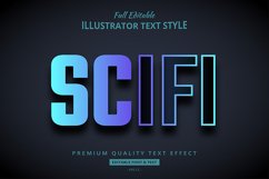 Gradient Scifi Illustrator Text Style Effect Product Image 1
