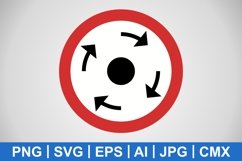 Vector Compulsory Roundabout Icon Product Image 1