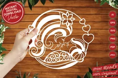 Papercut Mother and Child | Mother's Day with Flowers, Heart Product Image 3