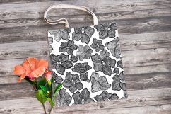 B&amp;W floral seamless pattern 4, digital paper Product Image 5