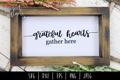 Grateful Hearts Gather Here SVG, DXF, EPS, PNG, JPEG Product Image 1