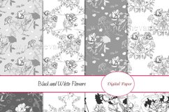 Patterns.Black and white flowers Product Image 1