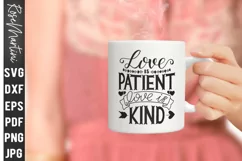 Love Is Patient Love Is Kind SVG Valentines Day Love Quote Product Image 2