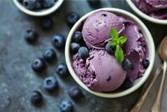 Blueberry ice cream delight in bowl Product Image 1