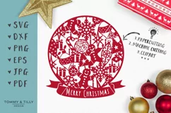 Christmas Pattern Globe - SVG EPS DXF PNG PDF JPG Cut File Product Image 1