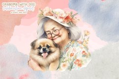 Grandma with Dog Sublimation Clipart Product Image 8