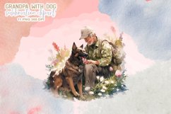 Grandpa with Dog Sublimation Clipart Product Image 8