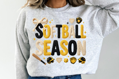 Softball Season Faux Knit PNG Product Image 4