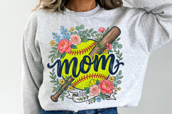 Softball Mom Floral PNG Product Image 2