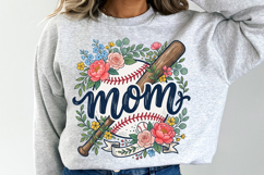 Baseball Mom Floral PNG Product Image 6