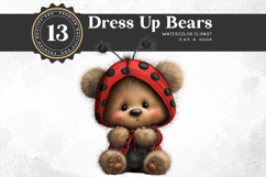 Dress Up Teddy Bears Costume Clipart Set Product Image 8