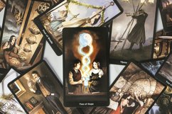 Tarot cards on fortune teller desk. Magic rituals Product Image 1