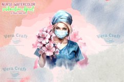 Nurse Watercolor Sublimation Clipart Product Image 8