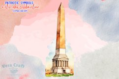 Patriotic Symbols Watercolor Sublimation Clipart Product Image 8