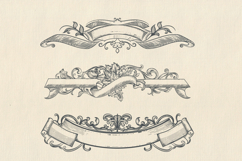 Bundle of vector vintage flourishes Product Image 7