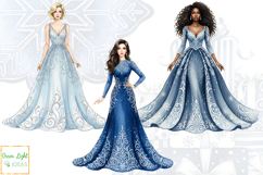 Blue Winter Christmas Clipart, Cold Christmas Graphics PNG Product Image 7