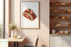 Watercolor Pastry Clipart, Desserts Graphics PNG, Sweet Food Product Image 7