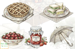 Edwardian Spring Picnic Clipart, Vintage Spring Graphics Product Image 7