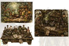 Goblincore Apothecary Clipart, Whimsical Forest PNG Bundle Product Image 7