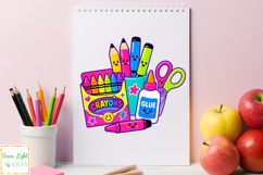 School Art Clipart, Back To School Graphics, Stationery PNG Product Image 7