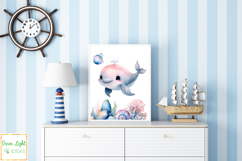 Cute Sea Animals Clipart, Ocean Creatures Graphics Product Image 7