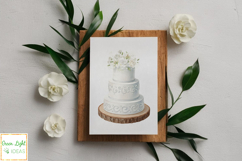 White Wedding Cakes Clipart, Watercolor Wedding Graphics PNG Product Image 7