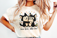 Cute &amp; Funny Cat Clipart, Sublimation PNG. Product Image 3