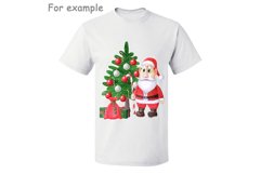 Santa Claus sublimation design, Christmas tree Santa PNG Product Image 2