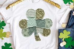 Patchwork Shamrock png | St Patricks Day Clover Product Image 3