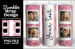 Glam Photo Sublimation Tumbler Skinny Template 20 oz Product Image 1