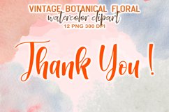 Vintage Botanical Floral Watercolor Clipart Product Image 8