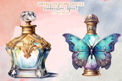 Vintage Perfume Bottles Sublimation Clipart Product Image 8