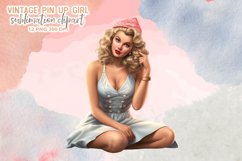 Vintage Pin-Up Girl Sublimation Clipart Product Image 8