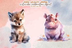 Watercolor Baby Wildlife Animal Sublimation Clipart Product Image 8