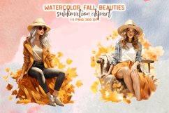 Watercolor Fall Beauties Sublimation Clipart Product Image 8