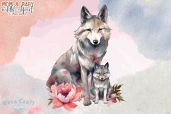 Mom &amp; Baby Wildlife Animal Watercolor Clipart - 12 Variation Product Image 9
