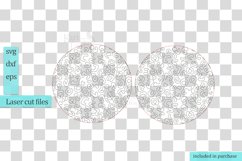 Leopard print Earrings Svg Engraving design laser cut file Product Image 2
