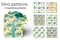 Cute funny dinosaur pattern. Print for cloth design, textile Product Image 2